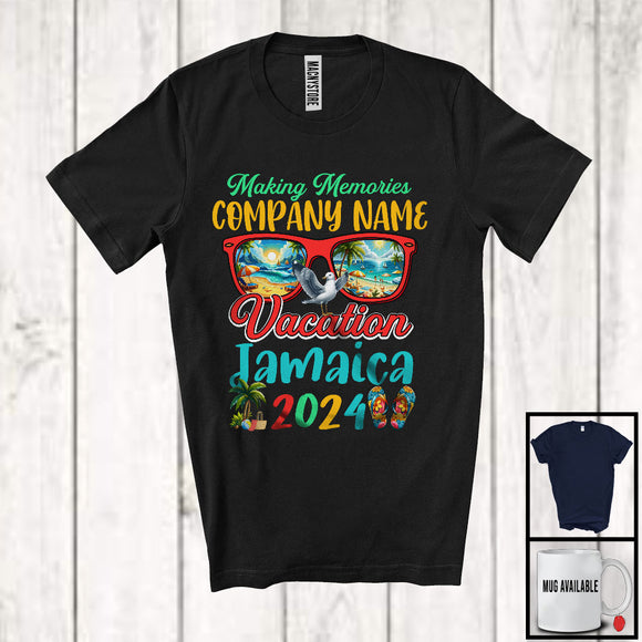 MacnyStore - Personalized Memories Vacation Jamaica 2024, Joyful Summer Custom Company Name, Beach Lover T-Shirt