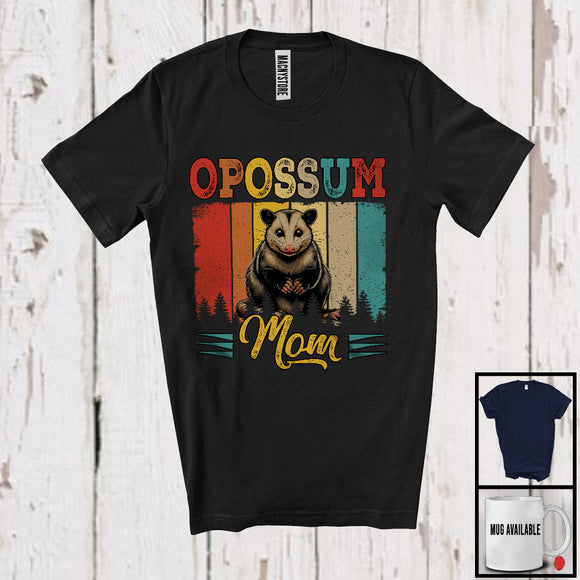 MacnyStore - Vintage Retro Opossum Mom, Lovely Mother's Day Opossum Lover, Matching Family Group T-Shirt