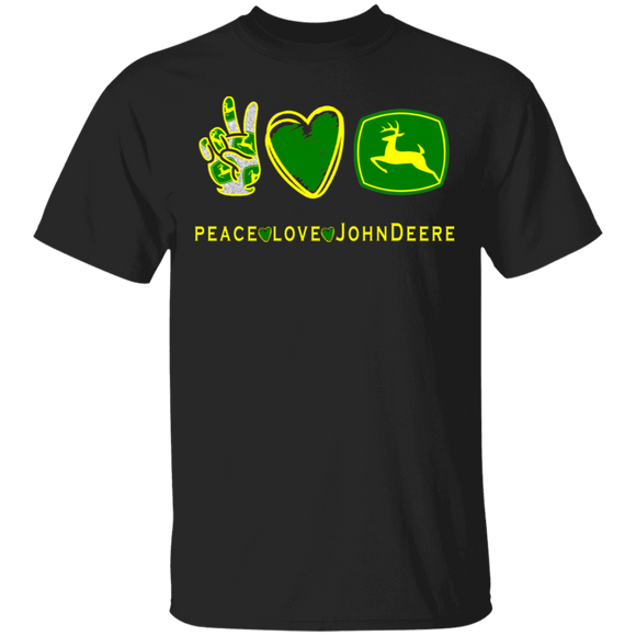 Peace Love Caterpillar Matching John Deere Caterpillar Construction Shirt Matching Men Women Gifts T-Shirt - Macnystore