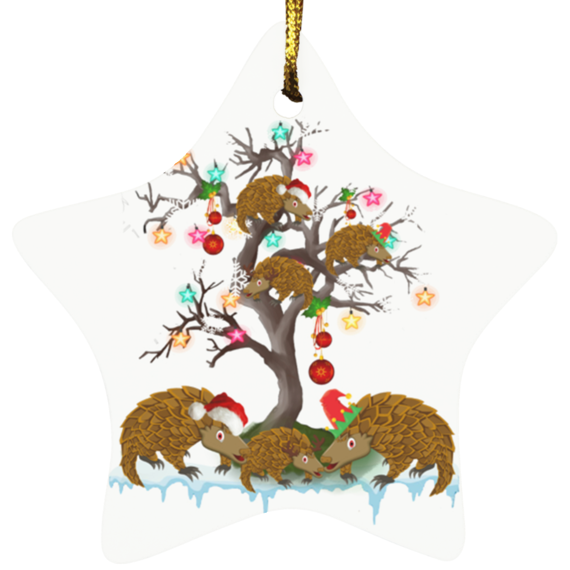 Ugly Pangolin Cadeau De Noël Père Noël Chevauchant Pangolin Sweatshirt