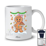 Personalized Custom Name Gingerbread Eat Spaghetti; Lovely Christmas Lunch Lady Chef Baker T-Shirt