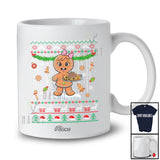 Personalized Custom Name Gingerbread Eat Nacho; Lovely Christmas Sweater Lunch Lady Chef Baker T-Shirt