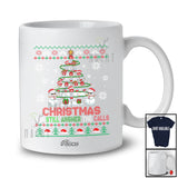 Personalized Custom Name Christmas Answer The Calls; Joyful Sweater EMT CNA Nurse Medical Tree T-Shirt