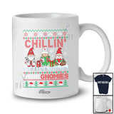 Personalized Custom Name Chillin' With My Gnomies; Amazing Christmas Sweater Gnomes Elf Nurse T-Shirt