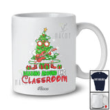 Personalized Custom Name Dabbing Around Classroom; Joyful Christmas Tree Playing Guitar Teacher T-Shirt