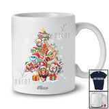 Personalized Custom Name Sea Wild Animal Collection Christmas Tree; Lovely Snow Family Group T-Shirt