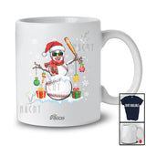 Personalized Custom Name Baseball Snowman Santa Snow; Amazing Christmas Sport Player Team T-Shirt