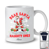 Personalized Custom Name They Are Naughty Ones; Joyful Christmas Dabbing Santa Naughty Everywhere T-Shirt