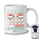 Personalized Custom Name Merry Woofmas; Lovely Christmas Sweater Santa Corgi Face Owner T-Shirt