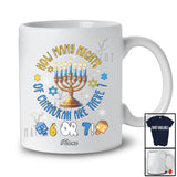 Personalized Custom Name How Many Nights Chanukah 6 Or 7; Humorous Hanukkah Lights Family T-Shirt