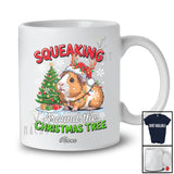 Personalized Custom Name Squeaking Around Christmas Tree; Lovely Santa Reindeer Guinea Pig T-Shirt