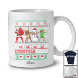 Personalized Custom Name Christmas Squad; Cheerful Sweater Dabbing Santa Elf Reindeer Snowman T-Shirt