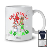 Personalized Custom Name Christmas Squad; Cheerful Dabbing Santa Elf Reindeer Snowman T-Shirt