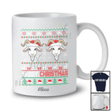 Personalized Custom Name Merry Christmas; Adorable Sweater Santa Goat Face; Farming Farmer T-Shirt