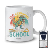 Personalized Custom Name Vintage Retro 100 Rawrsome Days Of School; Lovely Boys T-Rex Dinosaur T-Shirt