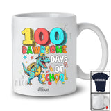 Personalized Custom Name 100 Rawrsome Days Of School; Awesome 100th Day Boys T-Rex Dinosaur T-Shirt
