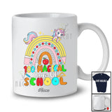Personalized Custom Name 100 Magical Days Of School; Lovely 100th Day Unicorn Girls Rainbow T-Shirt