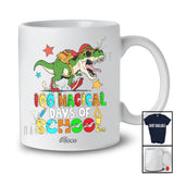 Personalized Custom Name 100 Magical Days Of School; Lovely 100th Day Boys T-Rex Dinosaur T-Shirt