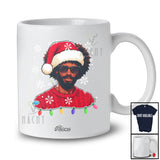 Personalized Custom Name African Santa Afro Men Sunglasses; Humorous Christmas Family T-Shirt