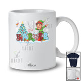 Personalized Custom Name Barber; Cheerful Christmas Tree Snow Dabbing Elf Squad; Proud Jobs T-Shirt