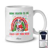 Personalized Custom Name Related To Me Is Only Gift; Lovely Christmas Australian Shepherd Rainbow T-Shirt