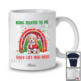 Personalized Custom Name Related To Me Is Only Gift; Lovely Christmas Cockapoo Plaid Rainbow T-Shirt