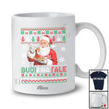 Personalized Custom Name Buon Natale; Lovely Christmas Sweater Santa Eat Pasta Spaghetti Italian T-Shirt