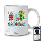 Personalized Custom Name Dog Groomer; Cheerful Christmas Tree Snow Dabbing Elf; Proud Jobs T-Shirt