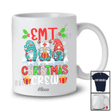 Personalized Custom Name EMT Christmas Crew; Awesome X-mas Three Gnomes Nurse; Proud Job T-Shirt