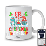 Personalized Custom Name ER Christmas Crew; Awesome X-mas Three Gnomes Nurse; Proud Job T-Shirt