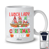 Personalized Custom Name Lunch Lady Christmas Crew; Awesome X-mas Three Gnomes; Proud Job T-Shirt