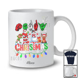 Personalized Custom Name Merry Christmas ASL Sign Language; Joyful Elf Santa Snowman Reindeer T-Shirt