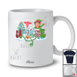 Personalized Custom Name Nurse; Cheerful Christmas Tree Snow Dabbing Elf Squad; Proud Jobs T-Shirt