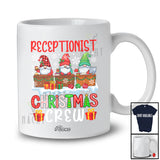 Personalized Custom Name Receptionist Christmas Crew; Awesome X-mas Three Gnomes; Proud Job T-Shirt