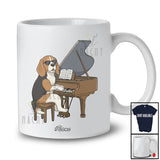 Personalized Custom Name Beagle Playing Piano; Humorous Musician Musical Instruments T-Shirt
