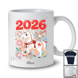 Personalized Custom Name 2026 Happy Chinese New Year; Lovely Lunar New Year Horse Fireworks T-Shirt