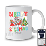 Personalized Custom Name Merry Bullmas; Lovely Christmas Tree Santa Bulldog Owner T-Shirt