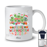 Personalized Custom Name Frohe Weihnachten 2025; Lovely Christmas Collection Cactus; Vegan T-Shirt