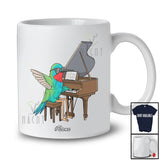 Personalized Custom Name Hummingbird Playing Piano; Humorous Musician Musical Instruments T-Shirt
