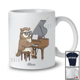 Personalized Custom Name Owl Playing Piano; Humorous Musician Musical Instruments T-Shirt