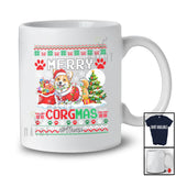 Personalized Custom Name Merry Corgmas; Lovely Christmas Tree Sweater Santa Corgi Owner T-Shirt