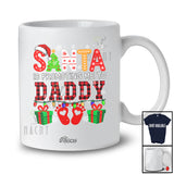 Personalized Custom Name Santa Promoting Me To Daddy; Merry Christmas Pregnancy Family T-Shirt