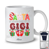 Personalized Custom Name Santa Promoting Me To Gigi; Merry Christmas Pregnancy Family T-Shirt
