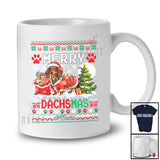 Personalized Custom Name Merry Dachsmas; Lovely Christmas Tree Sweater Dachshund Owner T-Shirt