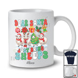 Personalized Custom Name Groovy Santa Just Bring Sheeps; Lovely Christmas Farm Animal Farmer T-Shirt