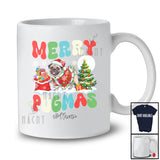 Personalized Custom Name Merry Pugmas; Lovely Christmas Tree Santa Pug Owner T-Shirt