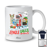 Personalized Custom Name Jingle Calls Not Bells; Joyful Christmas EMT CNA Nurse Tech Nursing T-Shirt