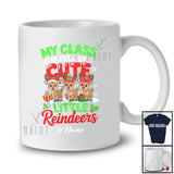 Personalized Custom Name My Class Is Full Of Cute Little Reindeers; Lovely Christmas Teacher T-Shirt