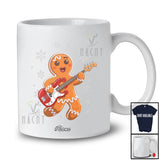 Personalized Custom Name Gingerbread Playing Guitar; Joyful Christmas Musical Instrument Players T-Shirt