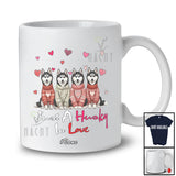 Personalized Custom Name Just A Husky In Love; Lovely Valentine Hearts Family T-Shirt
